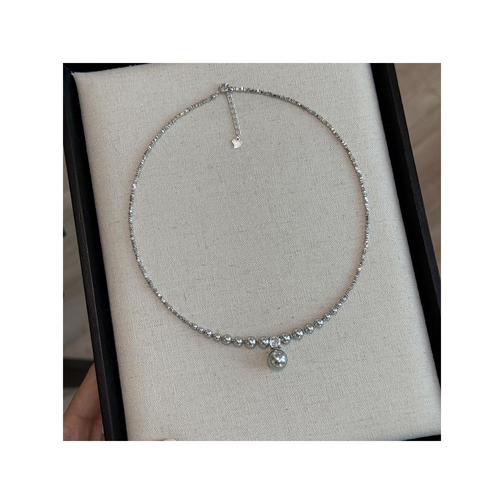 Sugar Fangjia Original Shijia Bright Pearl S925 Sterling Silver Gradient Necklace Niche Design High end Clavicle Chain image 16