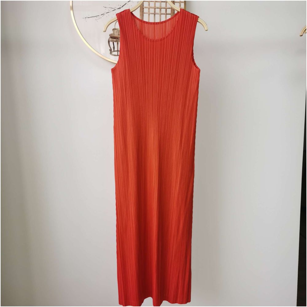 summer ins style Miyake pleated fashion sleeveless figure fl image 19