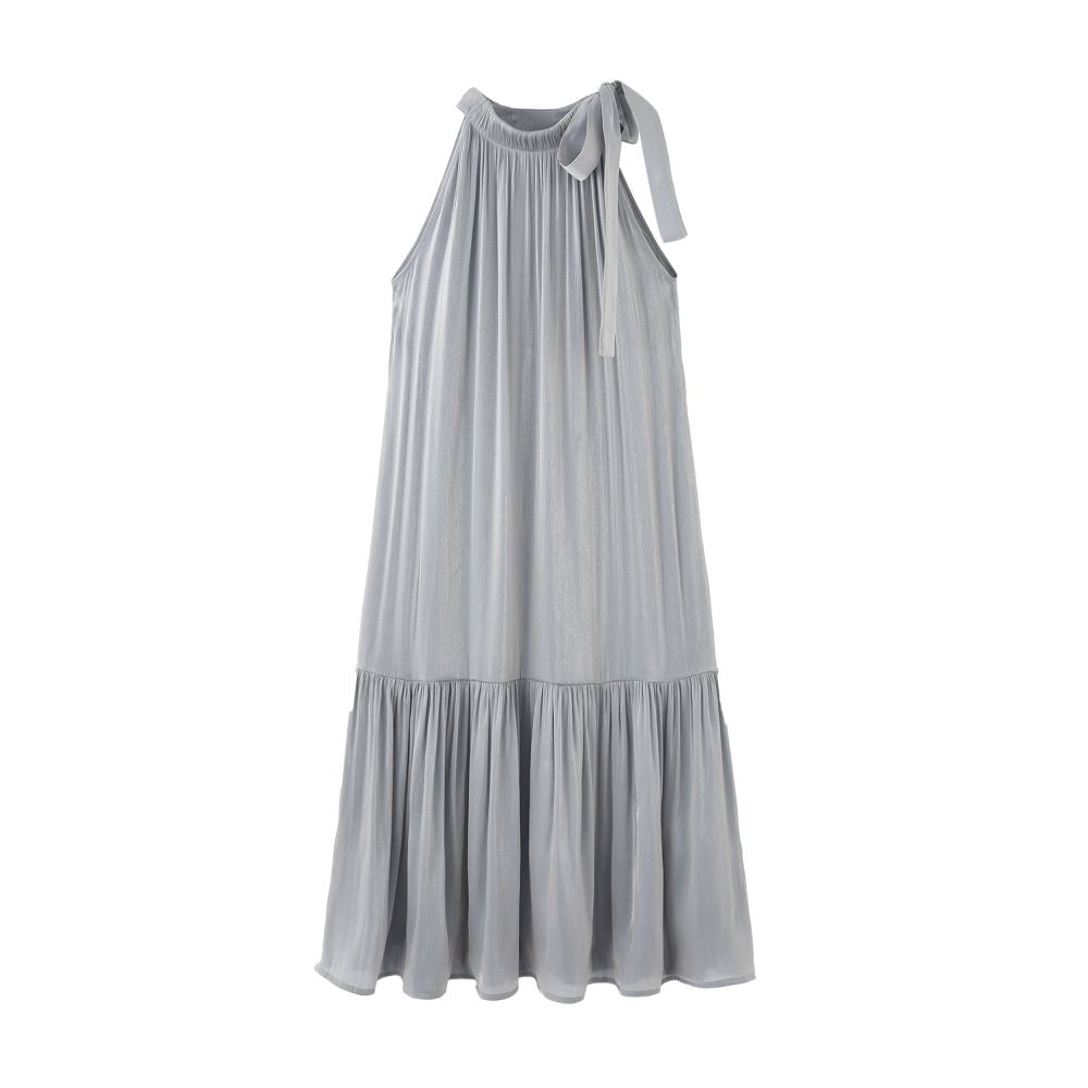 COMMON VALUE Japanese imported lyocell fiber halter neck A line dress image 14