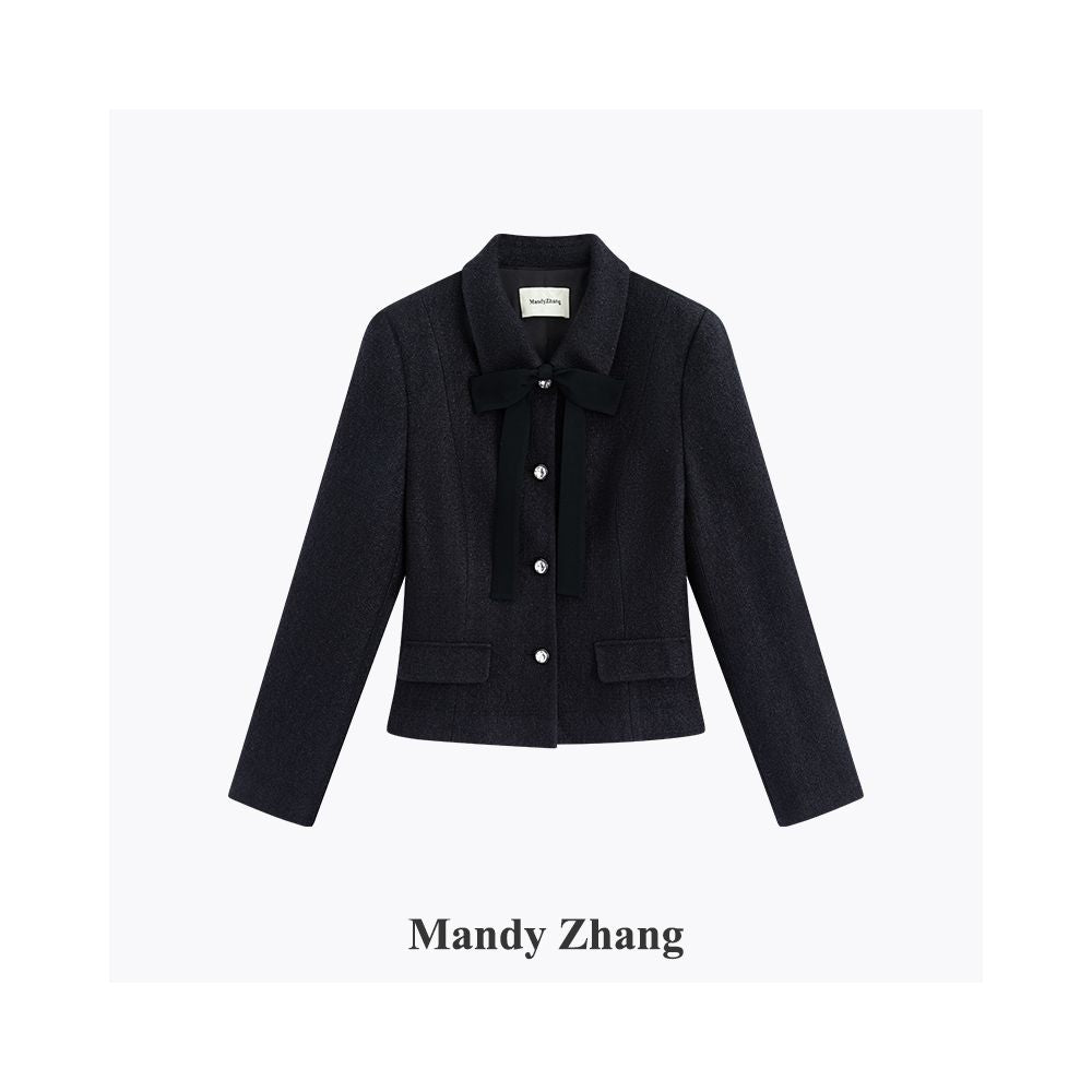 ASAYA4756 – Mandy Zhang Bow-Tweed Elegance Set 🎀✨