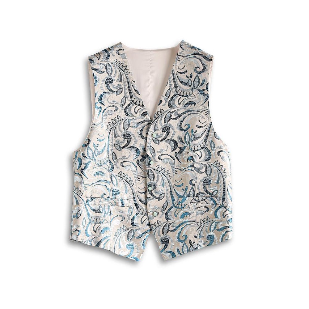 Foreign Trade Clearance Blue Weaving Brocade Acetic Acid Jacket 2025 Women s New Style Overlay Top with China Chic Style image 5