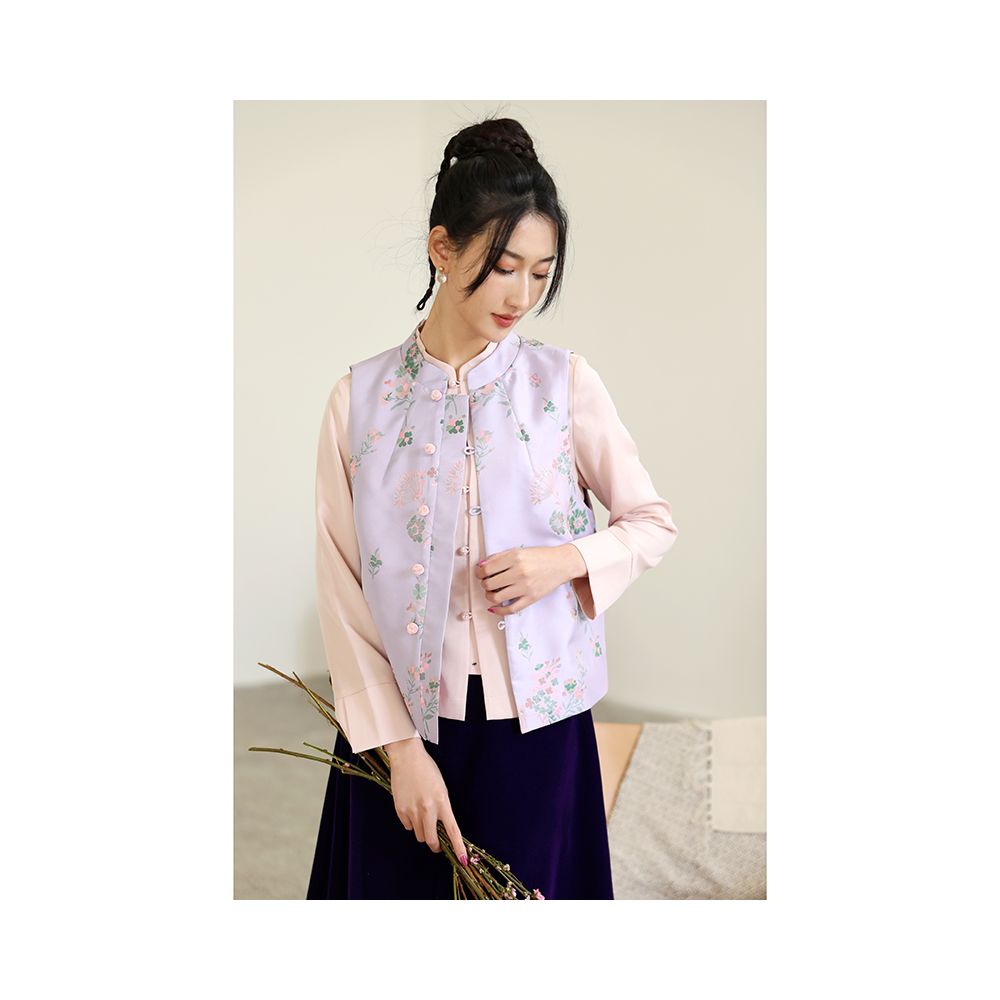 Tao Zhiyao Spring 2023 Vanilla Sky China Chic New Chinese Jacquard Spring and Autumn Sandwich Short Wallet Versatile image 4