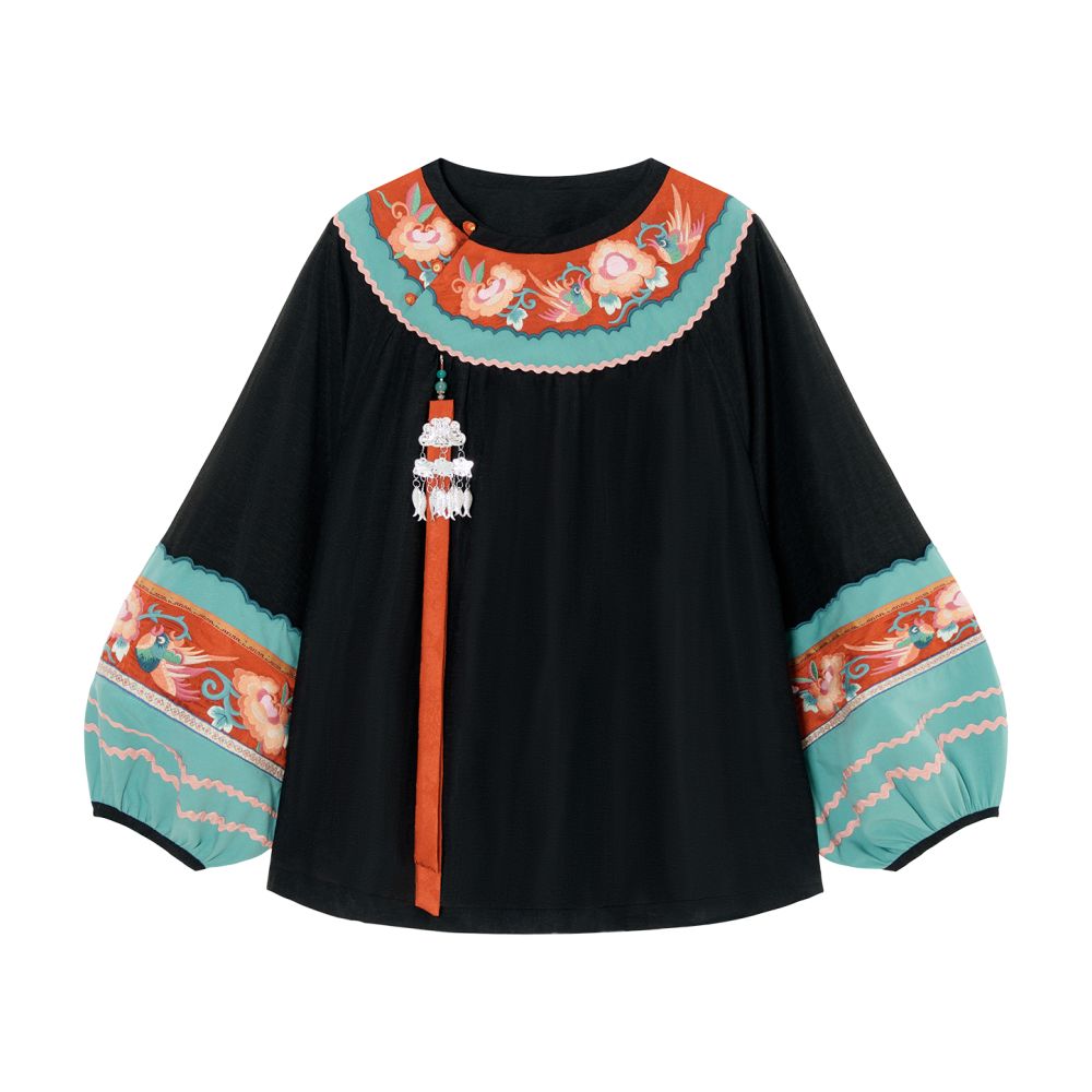 Su Luo s Autumn Original Design Ethnic Style Retro Embroidered Loose Shirt in image 13