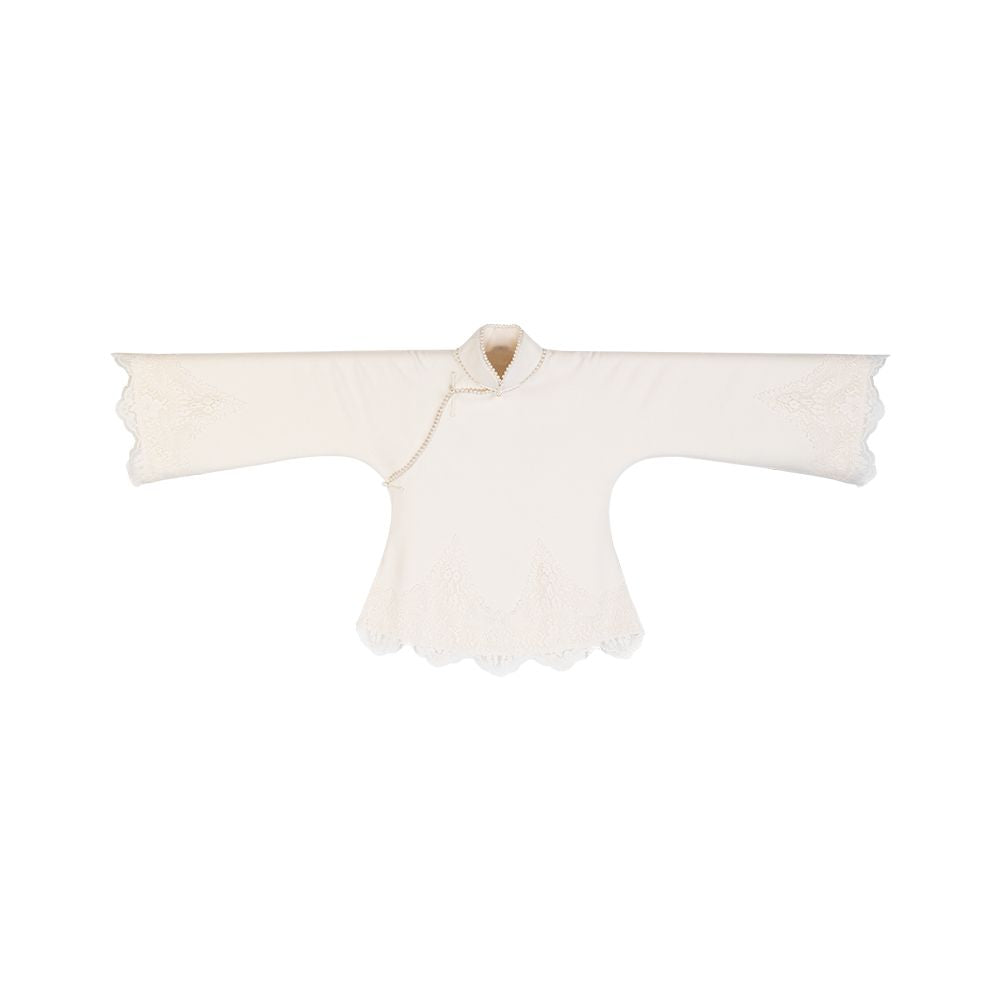 Jingsi Wan One City Style Plush Young Style Daily Lace Edge Inverted Big Sleeve Top Republic of China Style Retro image 9
