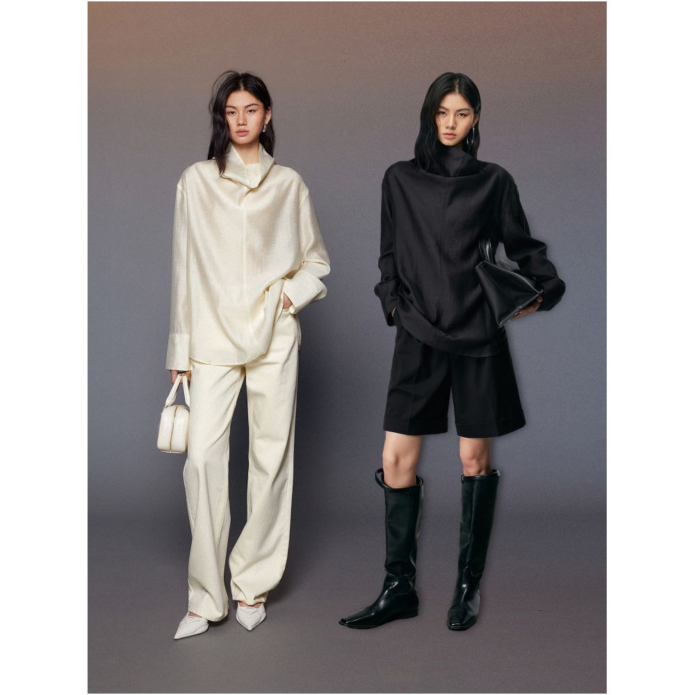 MOLYCHO Cold Aesthetics Thin Long Sleeve Shirt Jacket for Women Medium Length Top Loose Micro Transparent Shirt image 2