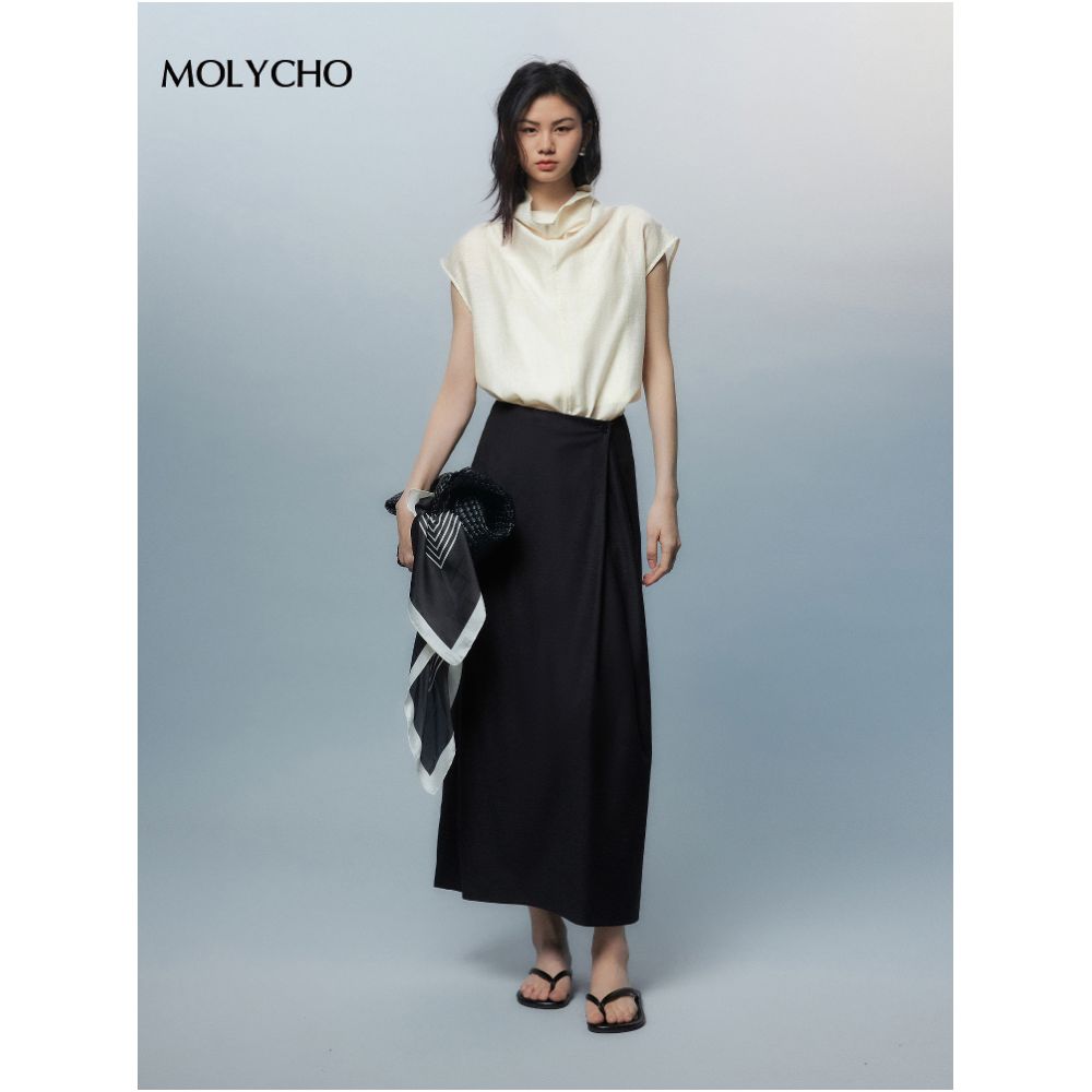 MOLYCHO Cold Aesthetics Thin Long Sleeve Shirt Jacket for Women Medium Length Top Loose Micro Transparent Shirt image 5
