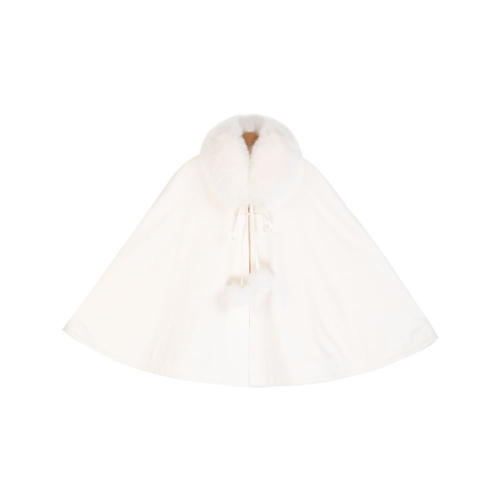 Farewell Zhaojun One City Style Plush Young and Versatile Knitted Velvet Cloak Hairy Collar Shawl for Daily Use image 6