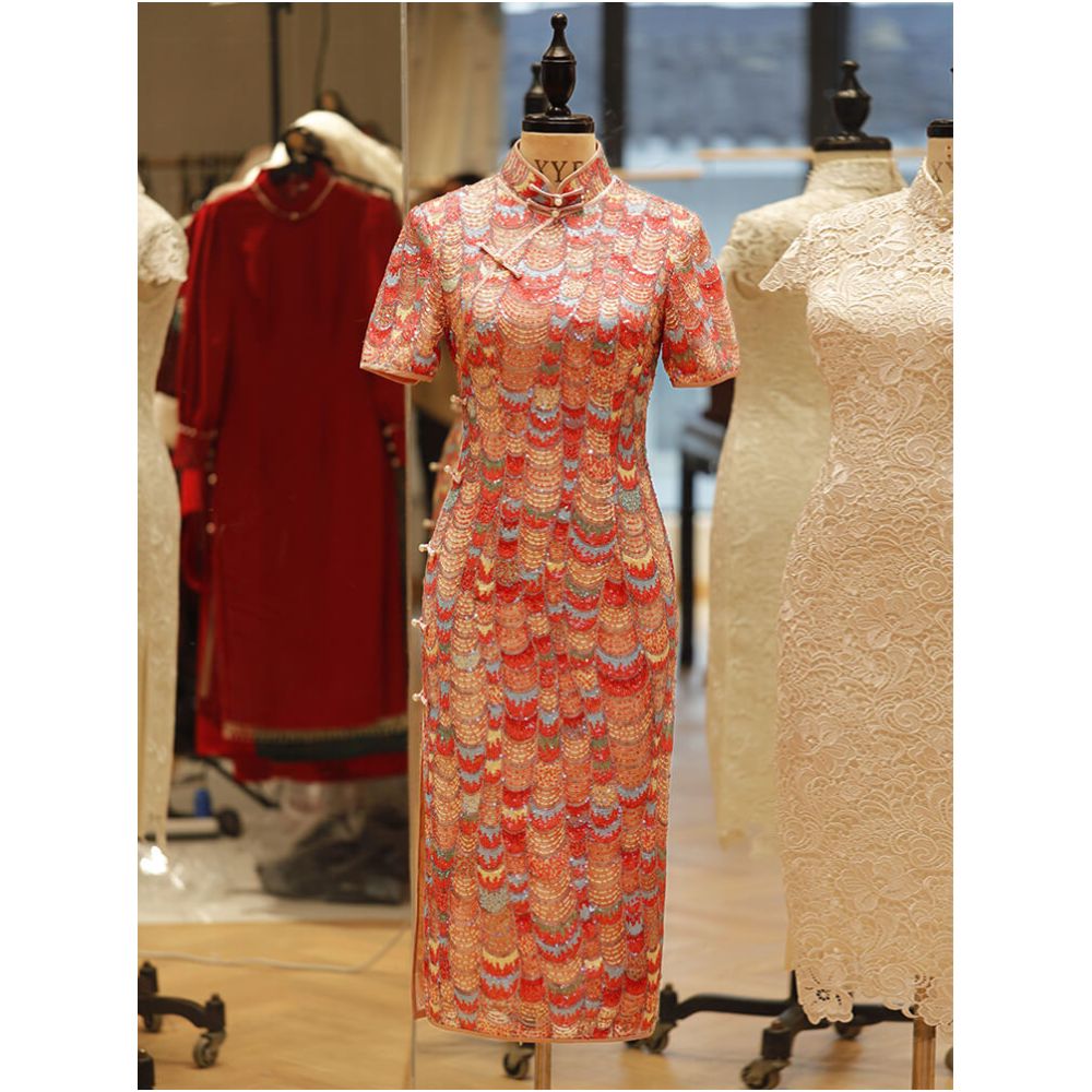 Cheongsam women 2024 new toast dress bride wedding engagement dress young style temperament new Chinese style high end image 5