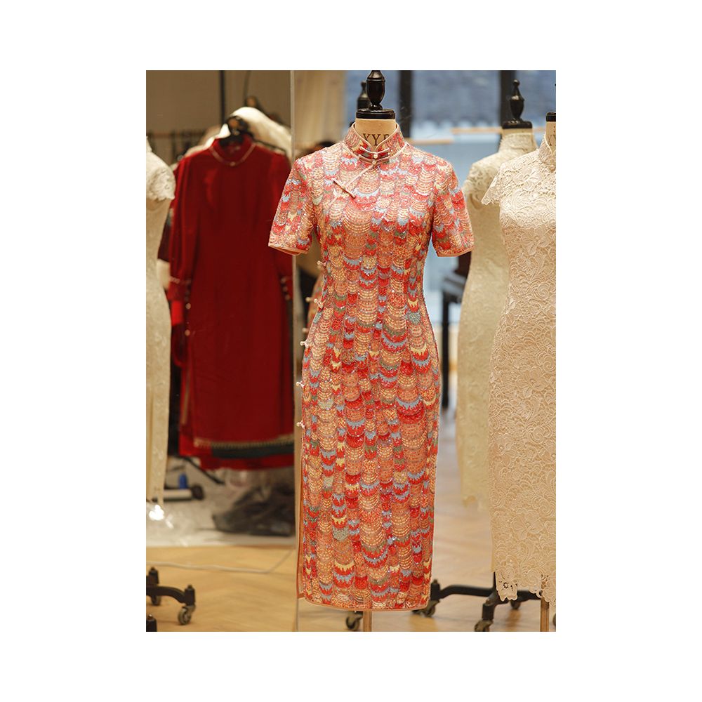 Cheongsam women 2024 new toast dress bride wedding engagement dress young style temperament new Chinese style high end image 13