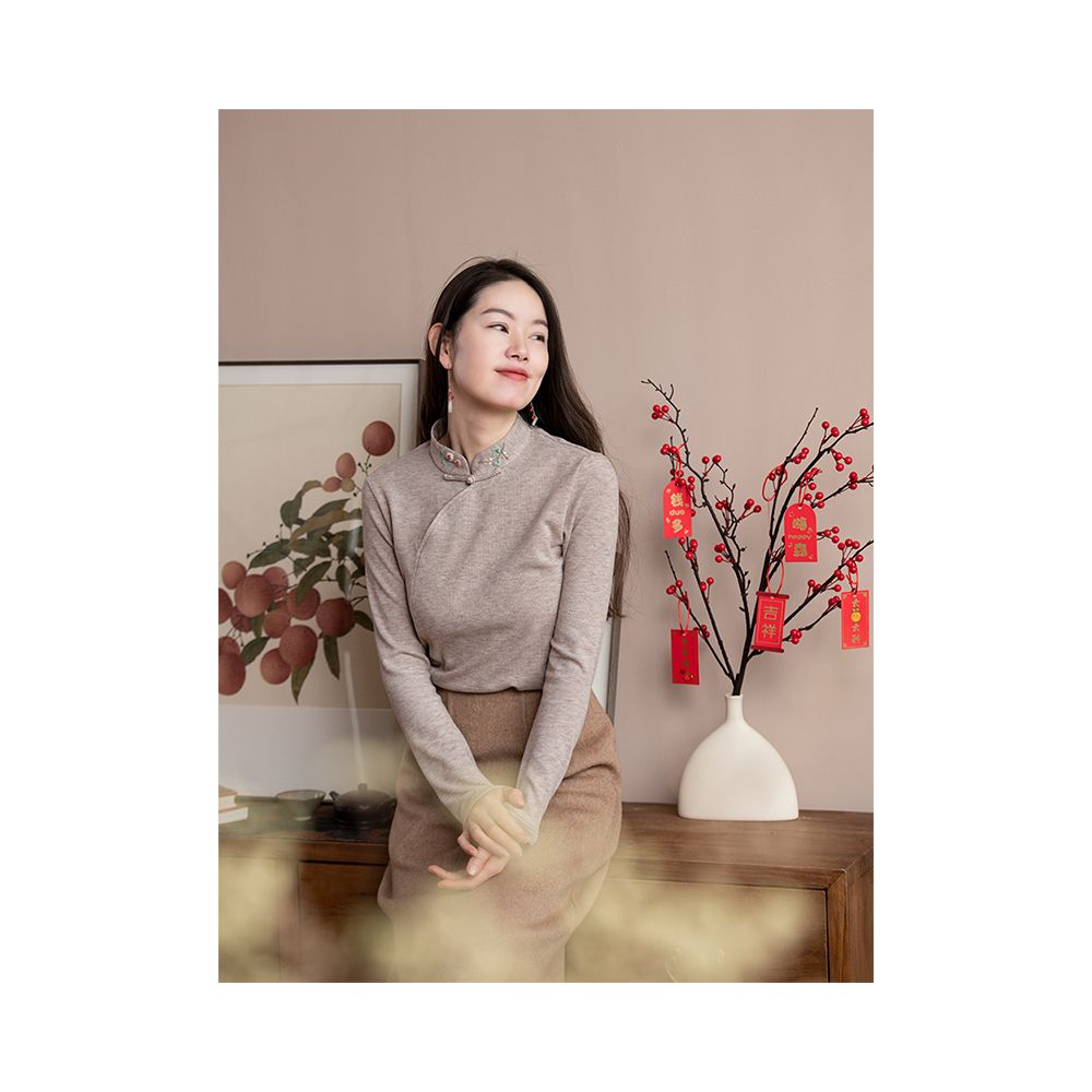 Mo Shang Lan Bu s life is rare one confidant two new Chinese Hanfu national style embroidered base shirt women s top trend image 54