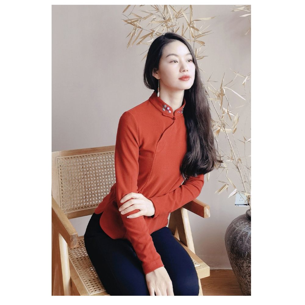 Mo Shang Lan Bu s life is rare one confidant two new Chinese Hanfu national style embroidered base shirt women s top trend image 68