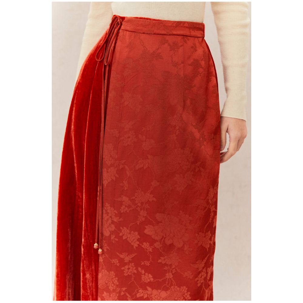 SHIBAI Shibai new Chinese style red national style koi embroidery cotton jacket women 2024 winter short button jacket image 23