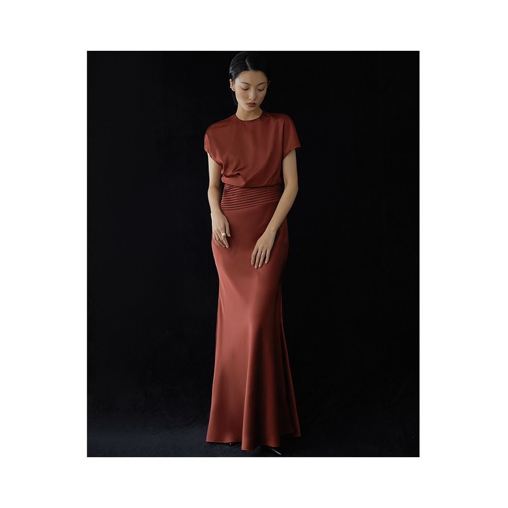 Dress Bridal Toast Dress Light Yarn Texture French High end Banquet Piano Performance Host Evening Dress Dress image 11
