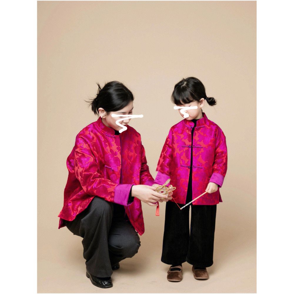 High end Chinese style retro Tang style printed New Year s coat red battle robe women s unique and chic top winter outfit image 3