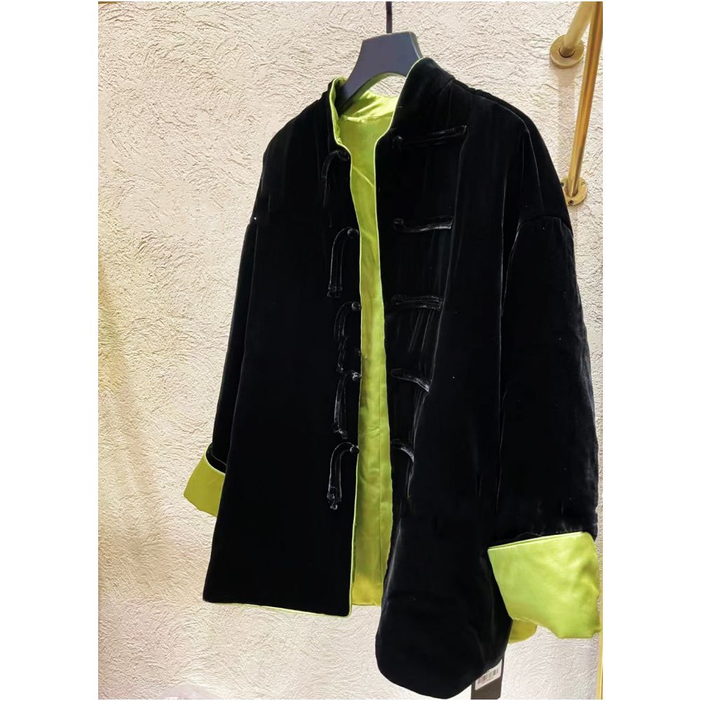 Good reputation CSZ012 fashionable new Chinese style silk velvet loose retro paired jacket top for spring and autumn women image 101