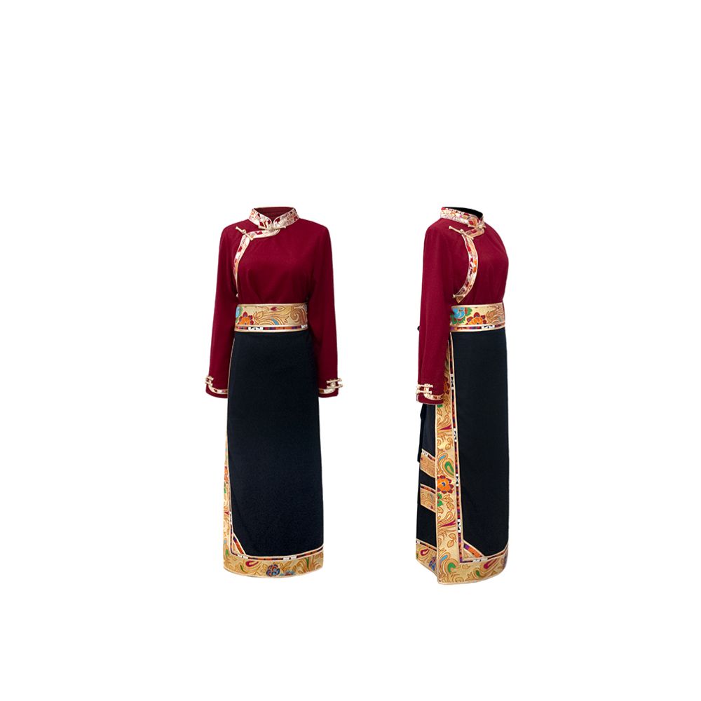 Classic inheritance Tibetan traditional Tibetan dress half skirt women s retro wrap skirt one piece skirt baby same style image 37