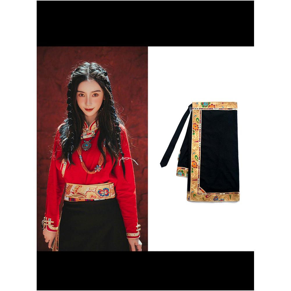 Classic inheritance Tibetan traditional Tibetan dress half skirt women s retro wrap skirt one piece skirt baby same style image 0