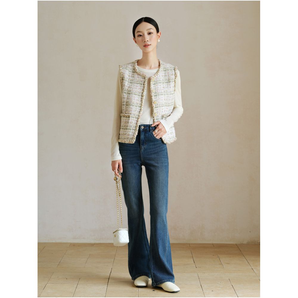 Jiaqi Ruixi Heavy Industry Woolen Coarse Felt Handmade Weaving High Quality Versatile Temperament Sleeveless Coat Vest image 3