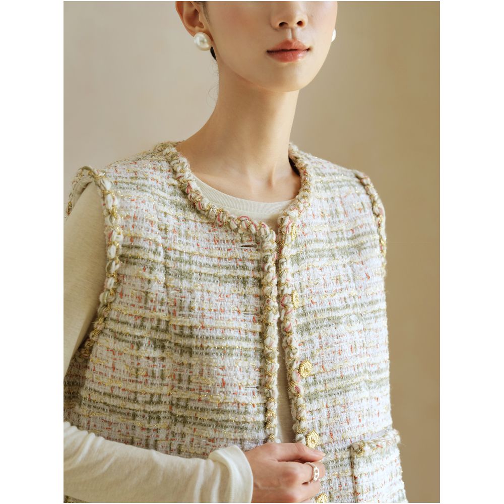 Jiaqi Ruixi Heavy Industry Woolen Coarse Felt Handmade Weaving High Quality Versatile Temperament Sleeveless Coat Vest image 5