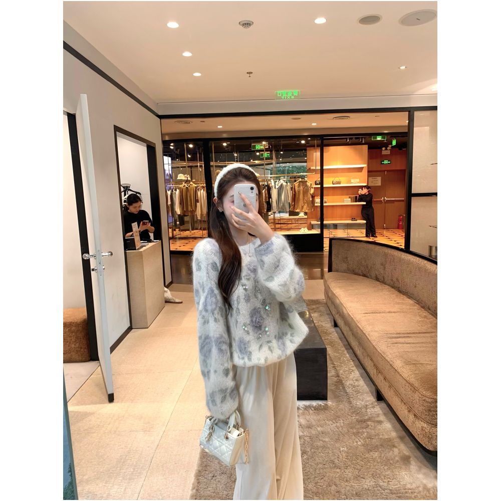 Cchen Chen Luxury Velvet Pants with High Waist Wide Legs Slim Pants Loose and Slim Fit Velvet Casual Pants image 2