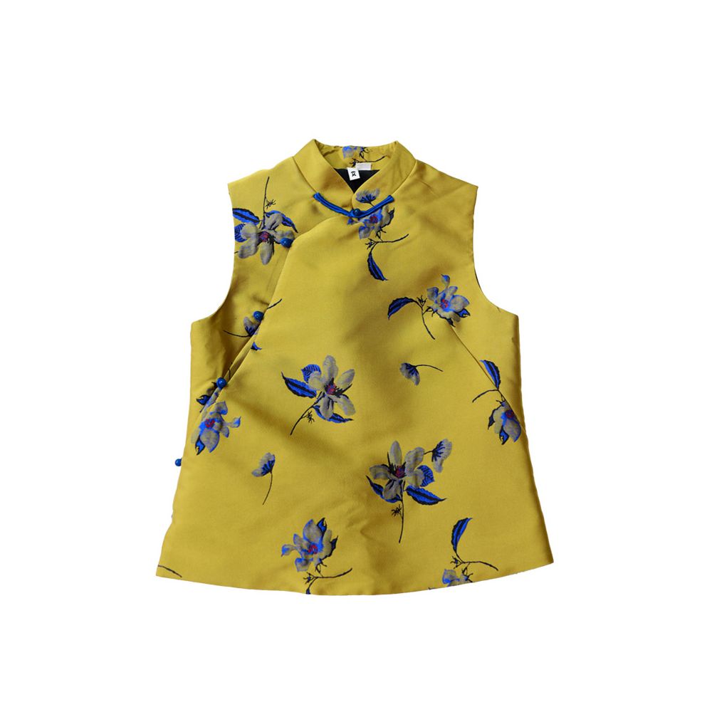 Ai Huiguan autumn and winter new Chinese retro printed brocade vest vest women s casual loose short vest waistcoat image 6