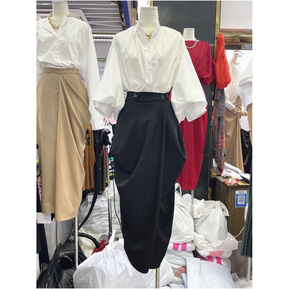 Good texture fashionable and slimming design hip covering and lifting proportion half skirt for women 2025 new versatile and elegant style image 4