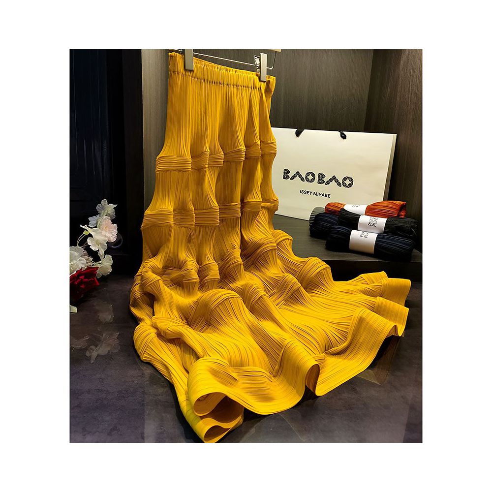 High end pleated commuting temperament versatile slimming and high waisted pleated skirt mid length pleated skirt and versatile pleated skirt image 2