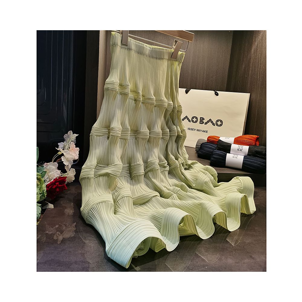 High end pleated commuting temperament versatile slimming and high waisted pleated skirt mid length pleated skirt and versatile pleated skirt image 4