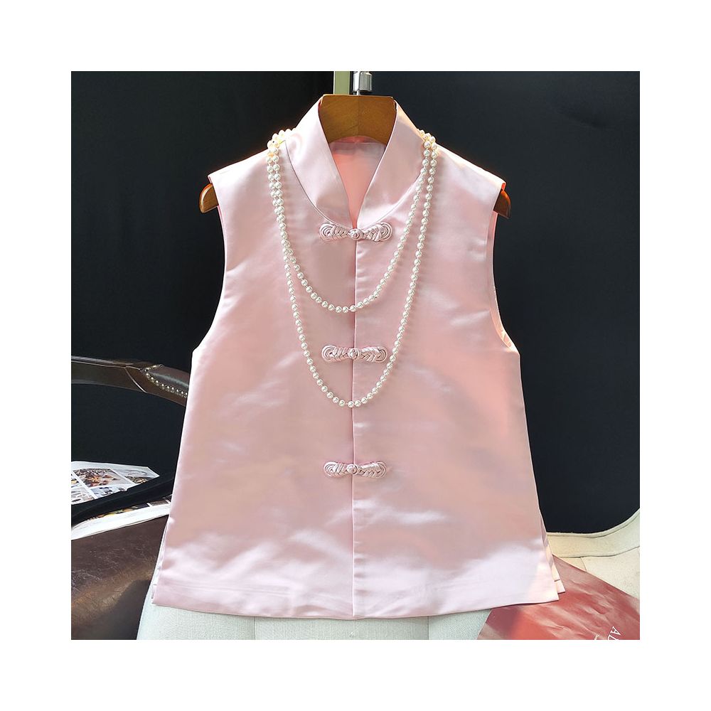 Retro Chinese style buckle vest for women in autumn 2025 new high end and youthful Chinese style cheongsam top image 38