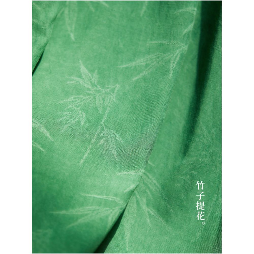 Bamboo jacquard drape fabric stir fried style vest style dress image 3