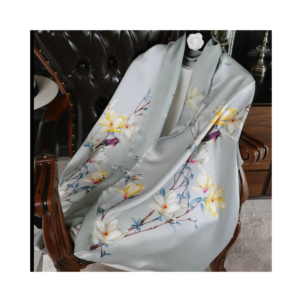 Double sided dual purpose silk buckle shawl scarf mulberry silk scarf qipao outfit mother s gift for mother and mother in law image 37