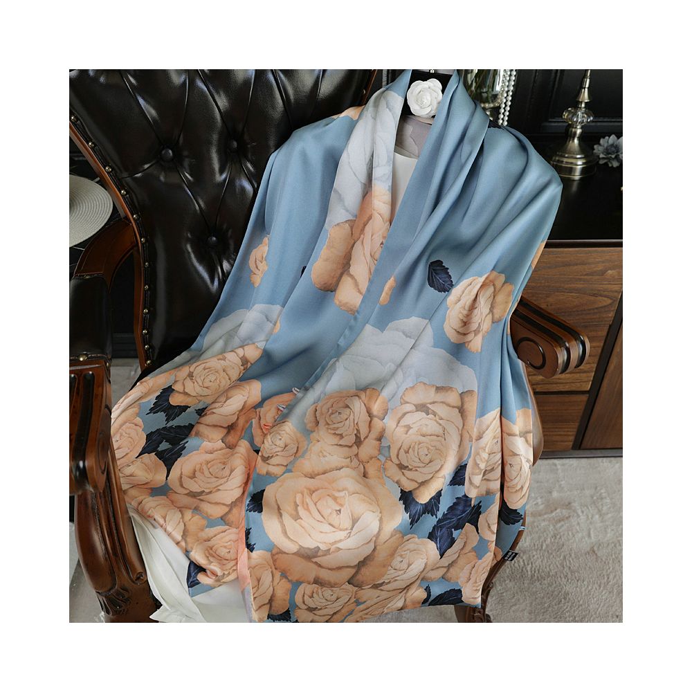 Double sided dual purpose silk buckle shawl scarf mulberry silk scarf qipao outfit mother s gift for mother and mother in law image 63