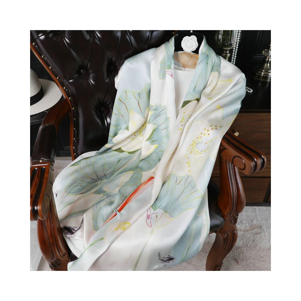 Double sided dual purpose silk buckle shawl scarf mulberry silk scarf qipao outfit mother s gift for mother and mother in law image 20