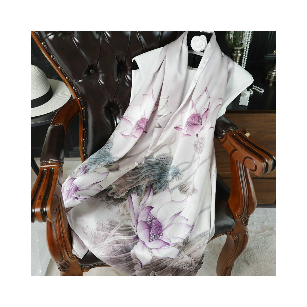 Double sided dual purpose silk buckle shawl scarf mulberry silk scarf qipao outfit mother s gift for mother and mother in law image 24