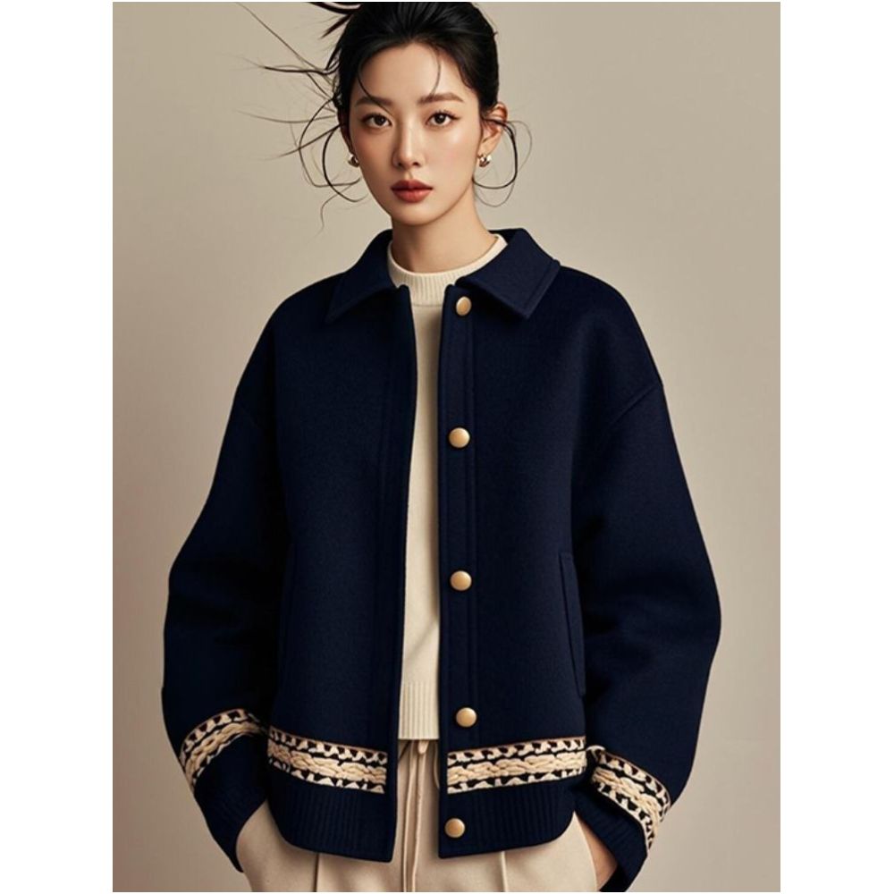 New Chinese style women s clothing with Chinese style outerwear women s autumn and winter 2025 new popular items deep autumn and early winter thick small fragrant style top image 2