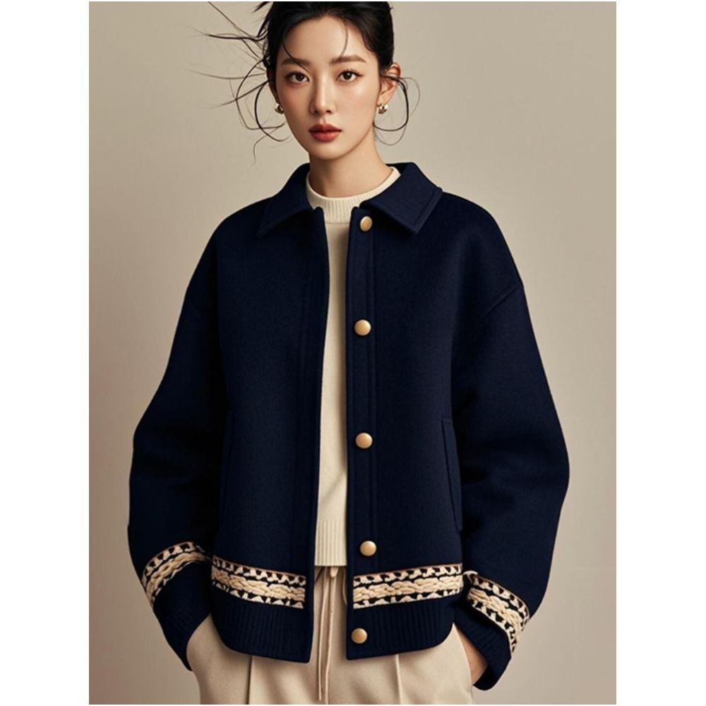New Chinese style women s clothing with Chinese style outerwear women s autumn and winter 2025 new popular items deep autumn and early winter thick small fragrant style top image 3