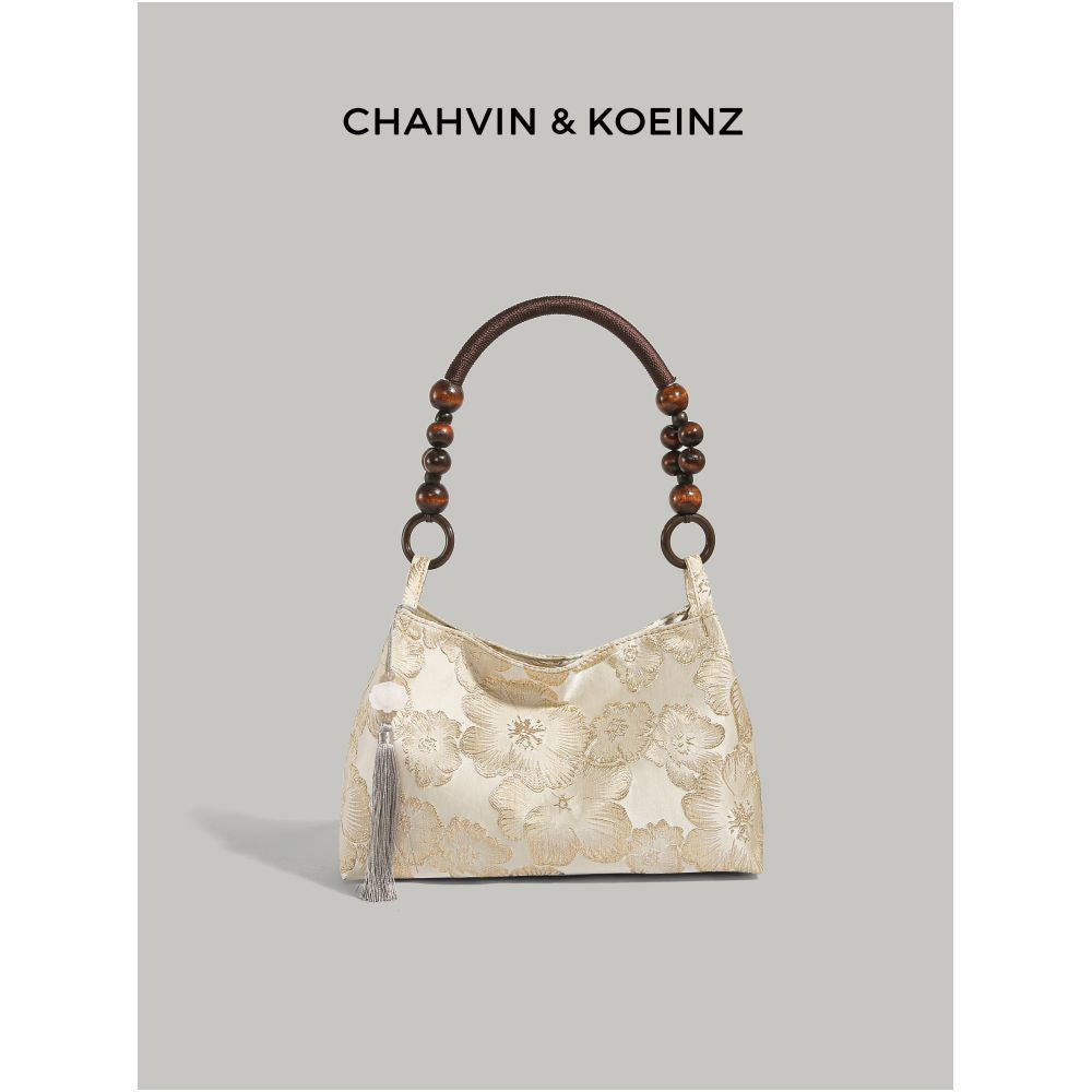 CAHVIN KOEINZ New Chinese Style Bag for Women 2024 New Vintage Embroidered Fabric Bag Silk Underarm Bag image 0