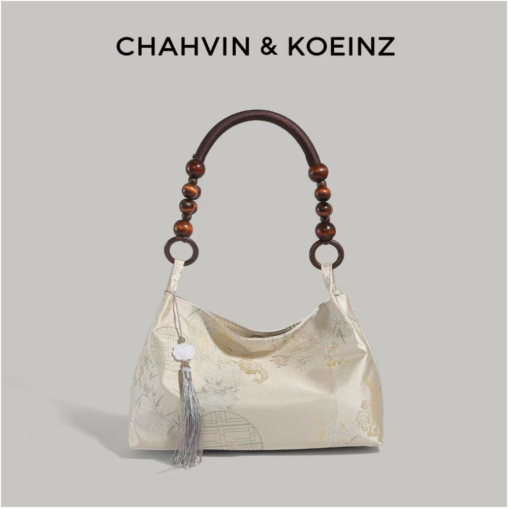 CAHVIN KOEINZ New Chinese Style Bag for Women 2024 New Vintage Embroidered Fabric Bag Silk Underarm Bag image 12