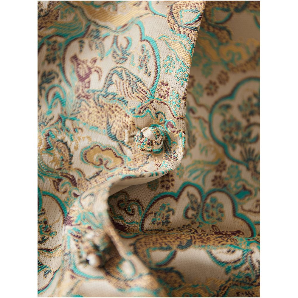 Jianman Huan Ying Long Pattern New Chinese Traditional Pattern Fabric Glossy Loose Top Coat for Women image 4
