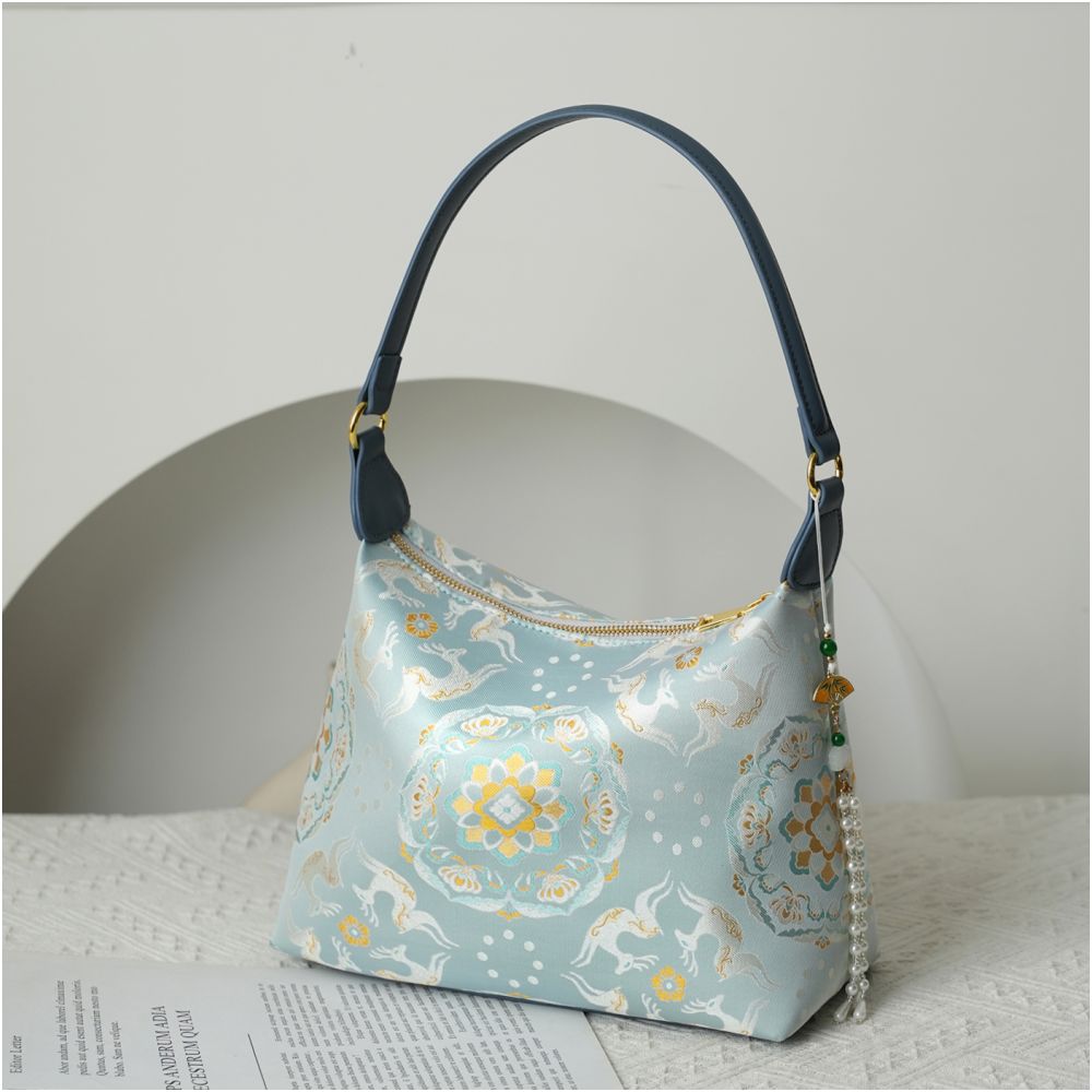 Intangible cultural heritage Song brocade mulberry silk women s bag national style cowhide cheongsam style new Chinese style Shu brocade handbag crossbody underarm bag gift image 23