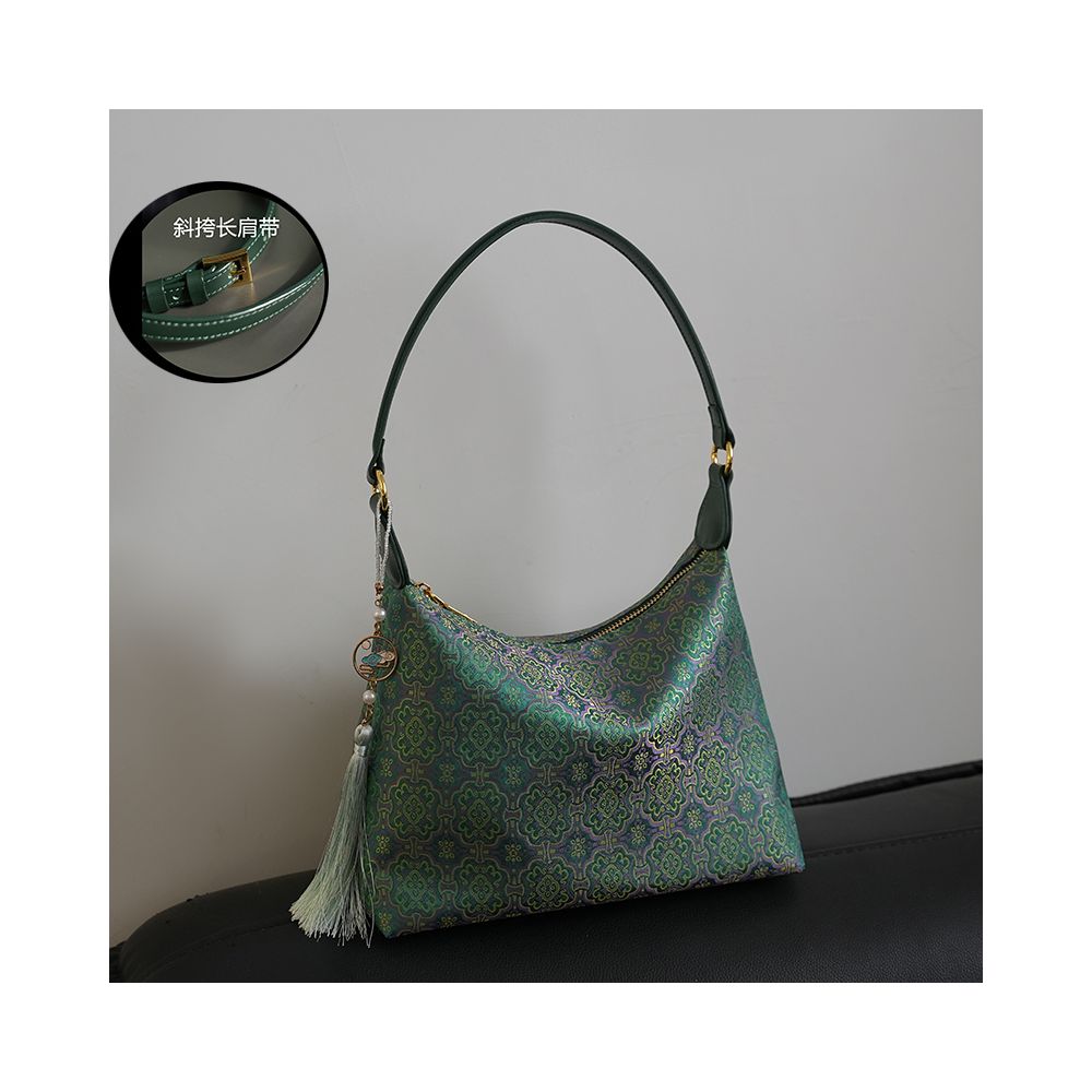 Intangible cultural heritage Song brocade mulberry silk women s bag national style cowhide cheongsam style new Chinese style Shu brocade handbag crossbody underarm bag gift image 33