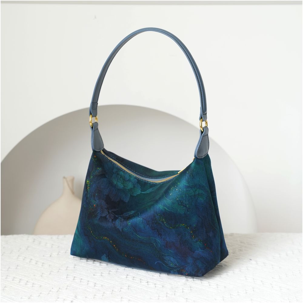 Intangible cultural heritage Song brocade mulberry silk women s bag national style cowhide cheongsam style new Chinese style Shu brocade handbag crossbody underarm bag gift image 35