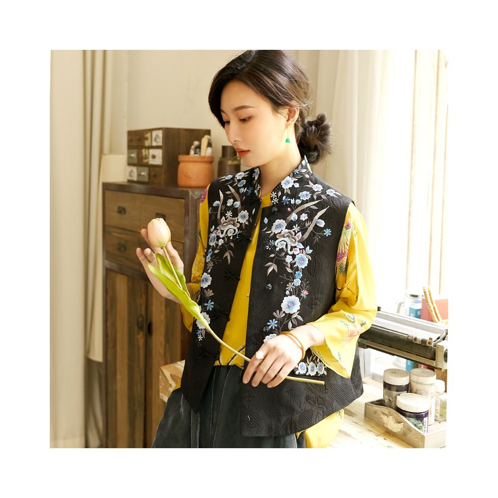 Offline blood loss price CPP926 pure handmade nail bead buckle heavy industry embroidery Western style new Chinese style spring and autumn vest image 32