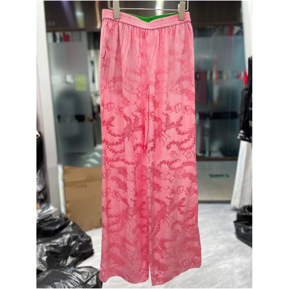 Town store treasure PYJ084 silk cotton old satin Western style Chinese style retro mopping trousers spring and autumn women image 106