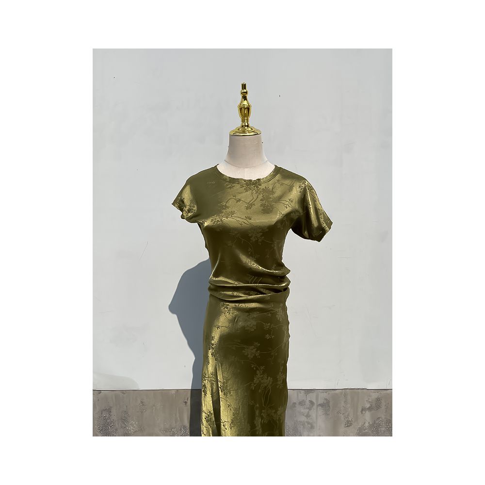 Deer and Rose New Chinese Morning Robe Dress with Female Temperament Waist cinching French niche Design Western Style Fairy Long Skirt image 28