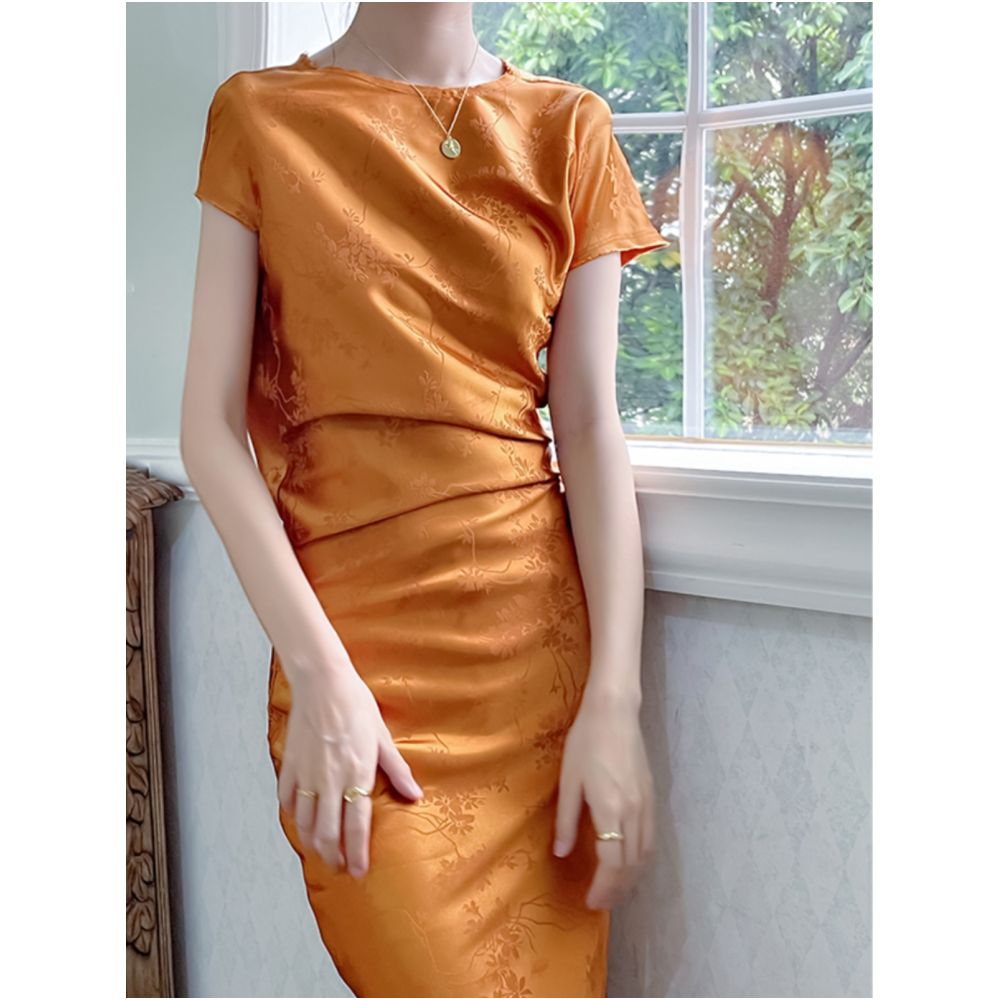 Deer and Rose New Chinese Morning Robe Dress with Female Temperament Waist cinching French niche Design Western Style Fairy Long Skirt image 42