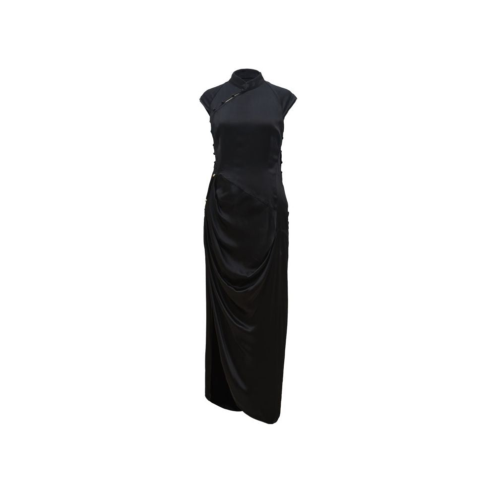 Clearance Original design black and white elegant new Chinese style modified cheongsam exquisite romantic dress image 7