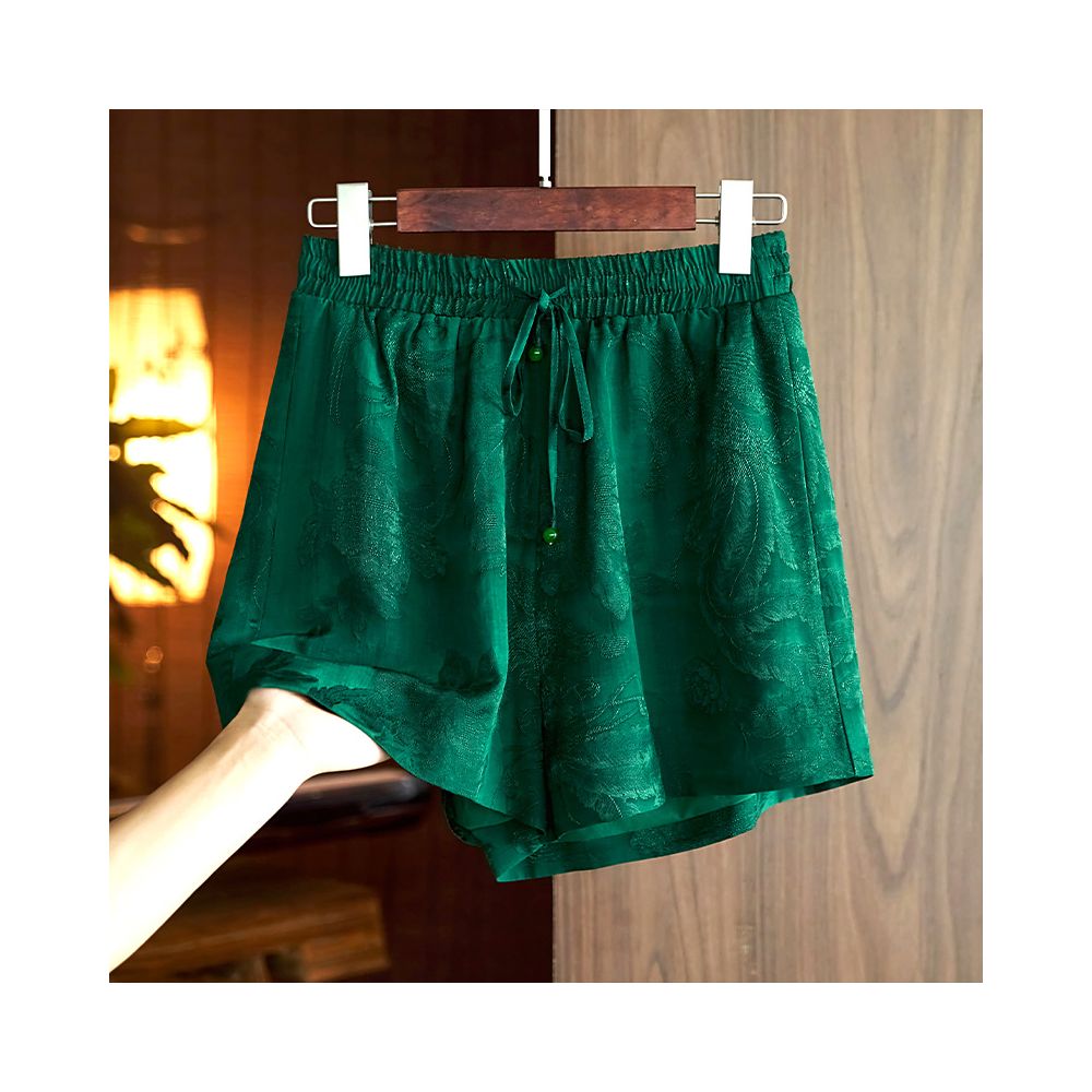 Design sense Chinese style jacquard shorts for women 2023 summer new style loose and slimming elastic waist Chinese style casual pants image 25