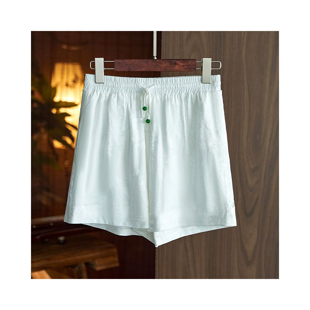 Design sense Chinese style jacquard shorts for women 2023 summer new style loose and slimming elastic waist Chinese style casual pants image 27