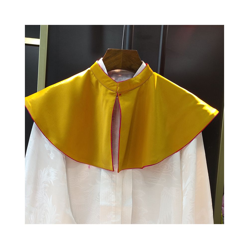 Retro jade buckle Chinese style shawl cloud shoulder design niche double sided wearing heavyweight silk jacquard Chinese style jacket image 2